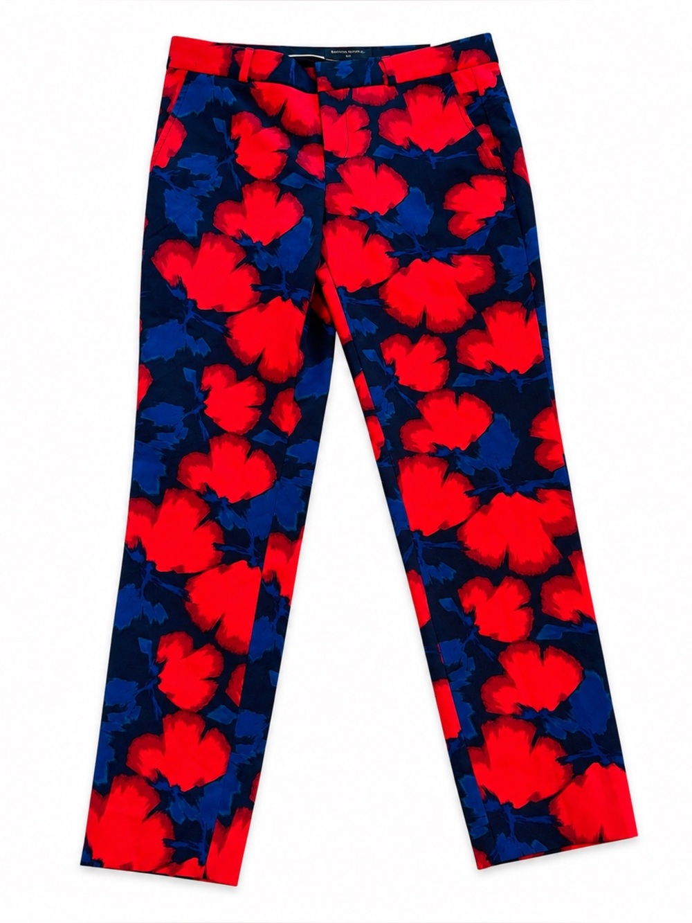 Banana Republic Red & Blue Floral Ryan Pants